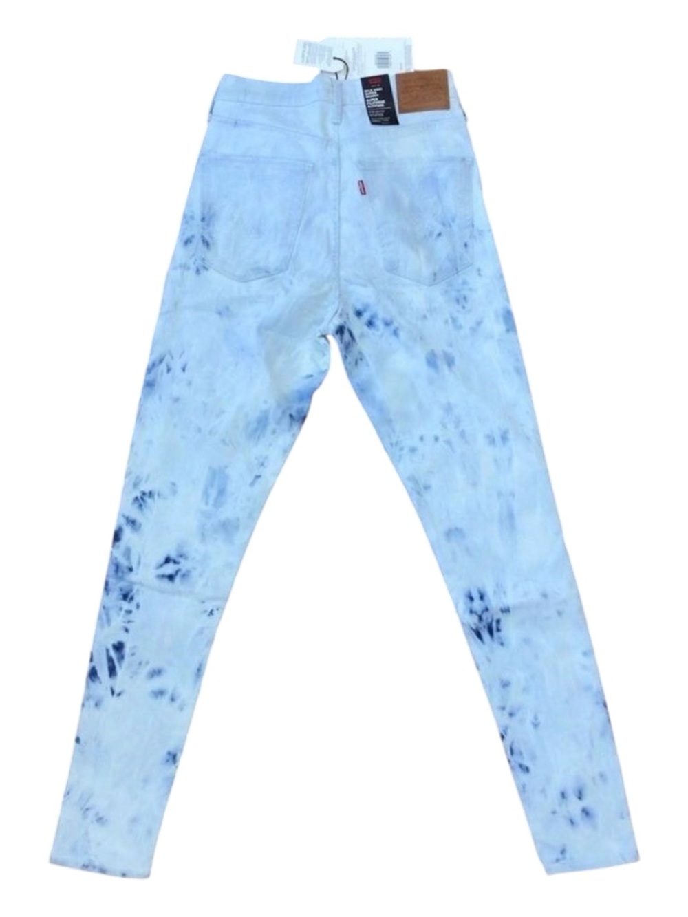 NWT LEVI’S tie dye jeans mile stretch high super skinny high rise WAIST 29/30